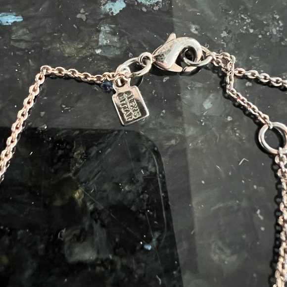 Alexis Bittar Rose Gold necklace with stones, adjustable chain. - Picture 5 of 11